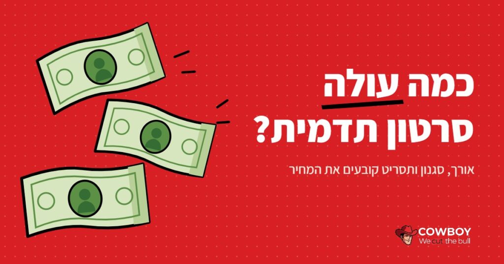 סרטון תדמית מחיר
